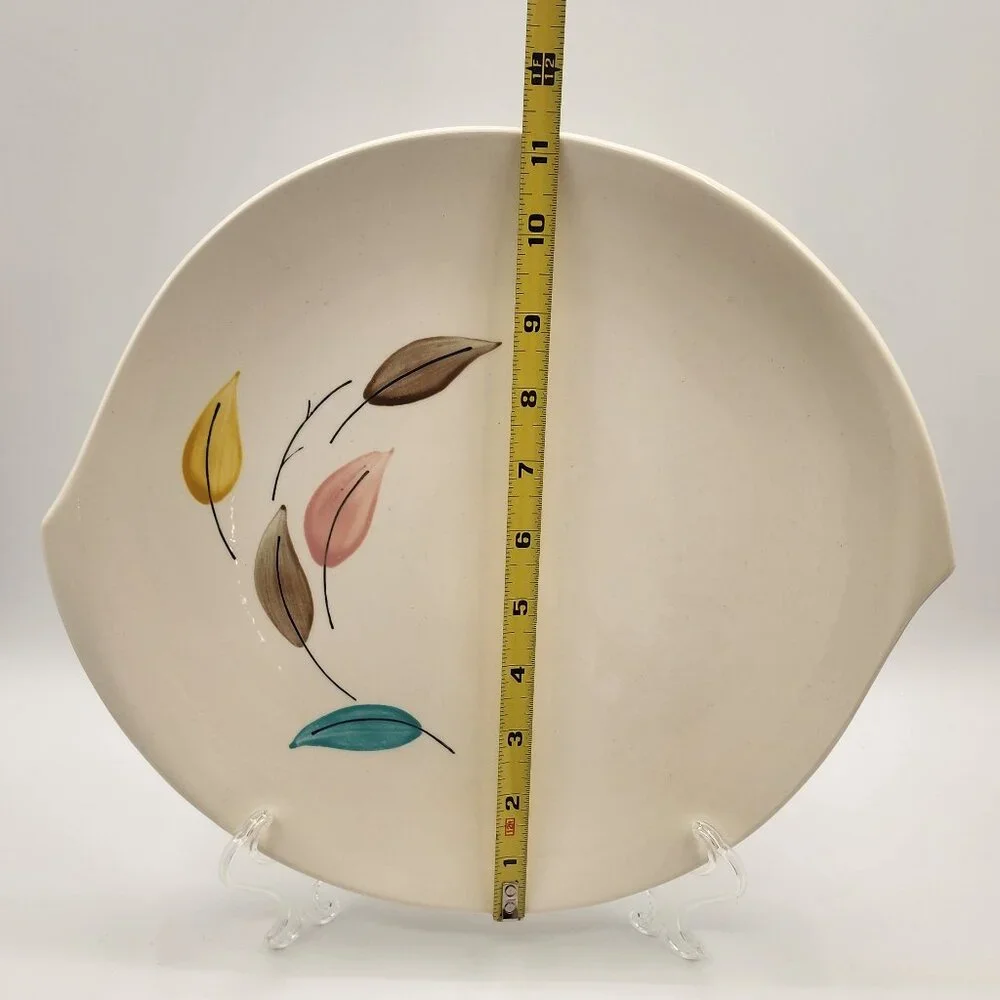 Rare Vintage Stetson MCM Hand Painted STT111 Design Round Chop Plate/Platter USA
